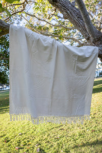Raw Silk Meditation blanket with Tassels