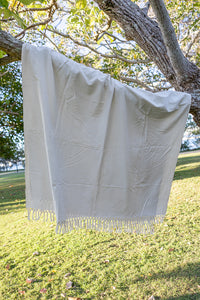 Raw Silk Meditation blanket with Tassels