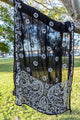 Embroidered Shawl Black