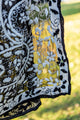 Embroidered Shawl Black