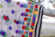 Delicate Embroidered Indian Shawl with Colourful Flowers and Dark Trim