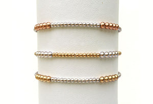 Mixed Metal Bead Bracelets