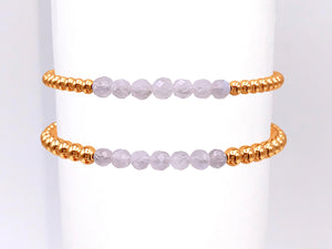 Moonstone Gold Filled Bead Bracelet