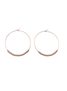 Yellow Gold Bead Hoops